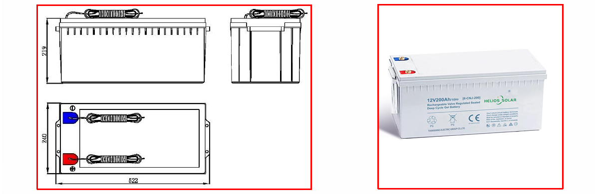 12V 200AH Gel Battery For Energy Storage 9